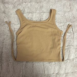 Drawstring side tank top